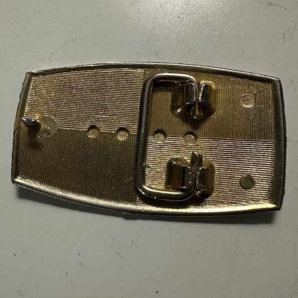 Vintage Unbranded Gold and Silver Tone 2.5 x 1.5” Lightweight Buckle - Picture 2 of 4
